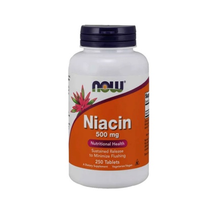 НАУ ФУДС ВИТАМИН Б 3 НИАЦИН таблетки 500 мг. 250 броя / NOW FOODS VITAMIN B3 NIACIN