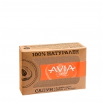 НАТУРАЛЕН САПУН С КАФЯВА ХУМА И МАСЛО ОТ КАЙСИЯ 110 гр. / AVIA NATURAL SOAP WITH BROWN CLAY AND APRICOT OIL