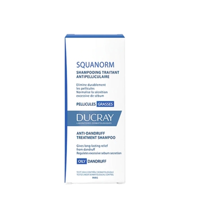ДЮКРЕ СКВАНОРМ ШАМПОАН ЗА МАЗЕН ПЪРХОТ 200 мл. / DUCRAY SQUANORM ANTI - OILY DANDRUFF SHAMPOO