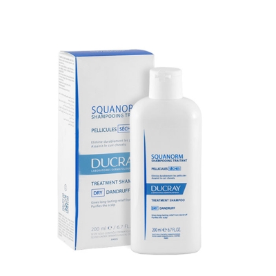 ДЮКРЕ СКВАНОРМ ШАМПОАН ПРОТИВ СУХ ПЪРХОТ 200 мл. / DUCRAY SQUANORM DRY DANDRUFF SHAMPOO