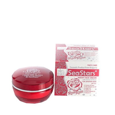 НОЩЕН КРЕМ ЗА ЛИЦЕ С ЧЕРВЕНА РОЗА СИЙСТАРС 50 мл. / SEASTARS RED ROSE NIGHT FACE ROSE