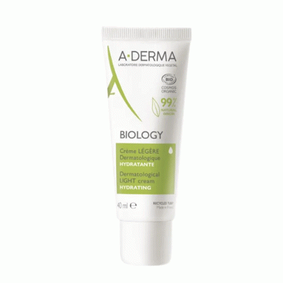А-ДЕРМА БИОЛОДЖИ ДЕРМАТОЛОГИЧЕН ХИДРАТИРАЩ ЛЕК КРЕМ 40 мл. / A-DERMA BIOLOGY DERMATOLOGICAL LIGHT CREAM