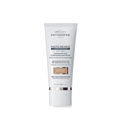 ЕСТЕДЕРМ ФОТО РЕВЪРЗ БЛОКИРАЩ КРЕМ ЗА КОЖА С ПИГМЕНТАЦИИ MEDIUM BEIGE 50 мл. / ESTEDERM PHOTO REVERSE ANTI-DARK SPOTS FACE CARE MEDIUM BEIGE