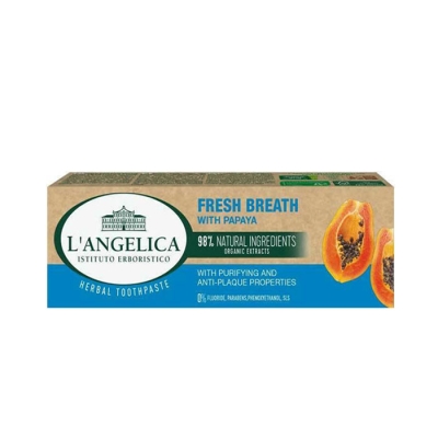 ПАСТА ЗА ЗЪБИ СВЕЖ ДЪХ С ПАПАЯ 75 мл. / L'ANGELICA FRESH BREATH PAPAYA TOOTHPASTE