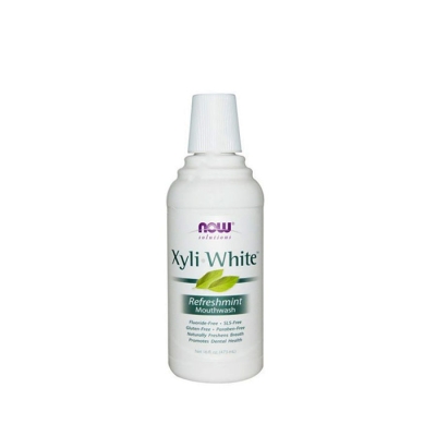 НАУ ФУДС ВОДА ЗА УСТА С МЕНТА 473 мл. / NOW FOODS XYLI WHITE REFRESHMINT MOUTHWASH
