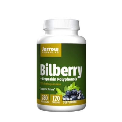 БОРОВИНКА + ПОЛИФЕНОЛИ ОТ ЧЕРВЕНО ГРОЗДЕ капсули 280 мг. 120 броя / JARROW FORMULAS BIBERRY & GRAPESKIN POLYPHENOLS