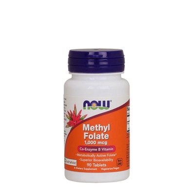 НАУ ФУДС МЕТИЛ ФОЛАТ-ВИАМИН B9 таблетки 1000 мкг. 90 броя / NOW FOODS METHYL FOLATE