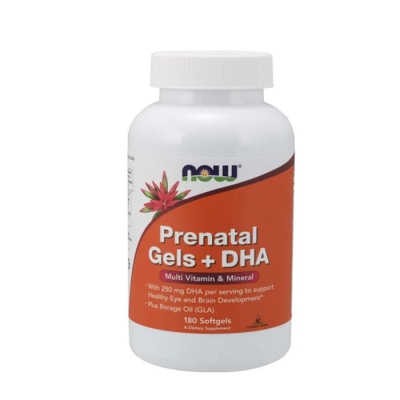 НАУ ФУДС ПРЕ-НАТАЛ+DHA (ДХА) дражета 180 броя / NOW FOODS PRE-NATAL+DHA