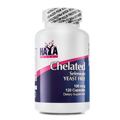 ХАЯ ЛАБС ХЕЛАТИРАН СЕЛЕН капсули 100 мкг. 120 броя / HAYA LABS CHELATED SELENIUM