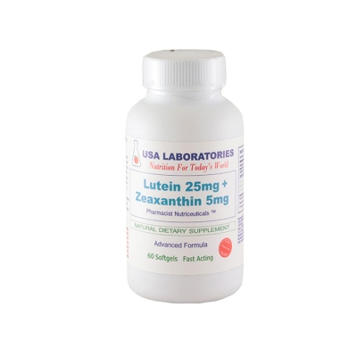 ЛУТЕИН + ЗЕАКСАНТИН софтгел капсули 60 броя / USA LABORATORIES LUTEIN + ZEAXANTHIN softgel capsules 60