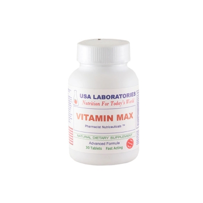 ВИТАМИН МАКС таблетки 30 броя / USA LABORATORIES VITAMIN MAX tablets 30