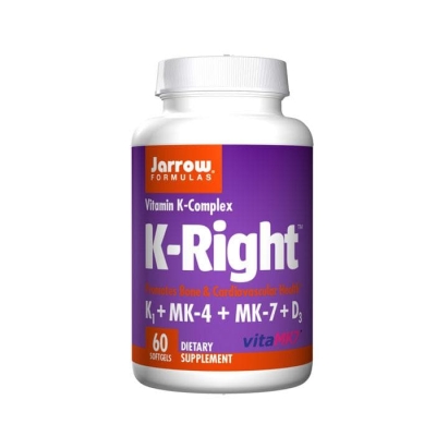 ВИТАМИН К КОМПЛЕКС K COMPLEX K - RIGHT капсули 60 броя / JARROW FORMULAS VITAMIN K - RIGHT COMPLEX