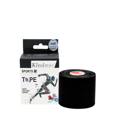 КИНДМАКС КИНЕЗИО ЛЕНТА ЧЕРНА 5 см. х 5 м. 1 брой / KINDMAX SPORTS THERAPY TAPE BLACK