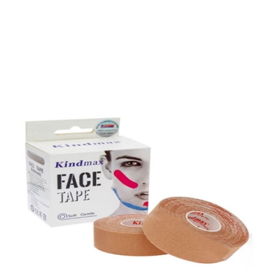 КИНДМАКС КИНЕЗИО ЛЕНТА ЗА ЛИЦЕ БЕЖОВА 2,5 см. х 5 м. 2 броя / KINDMAX FACE TAPE BEIGE