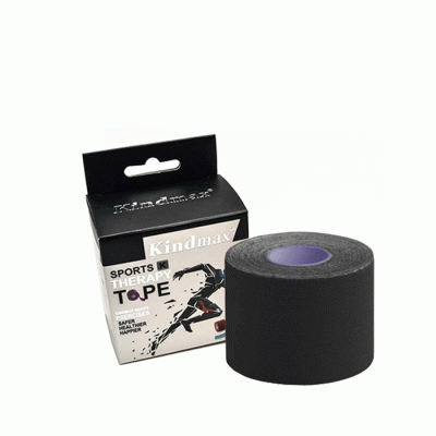 КИНДМАКС КИНЕЗИО ЛЕНТА ЧЕРЕН 7,5 см. х 5 м. 1 брой / KINDMAX SPORTS THERAPY TAPE BLACK