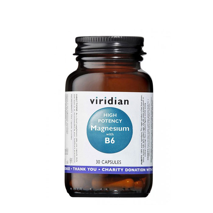 МАГНЕЗИЙ + ВИТАМИН Б6 капсули 30 броя / VIRIDIAN HIGH POTENCY MAGNESIUM