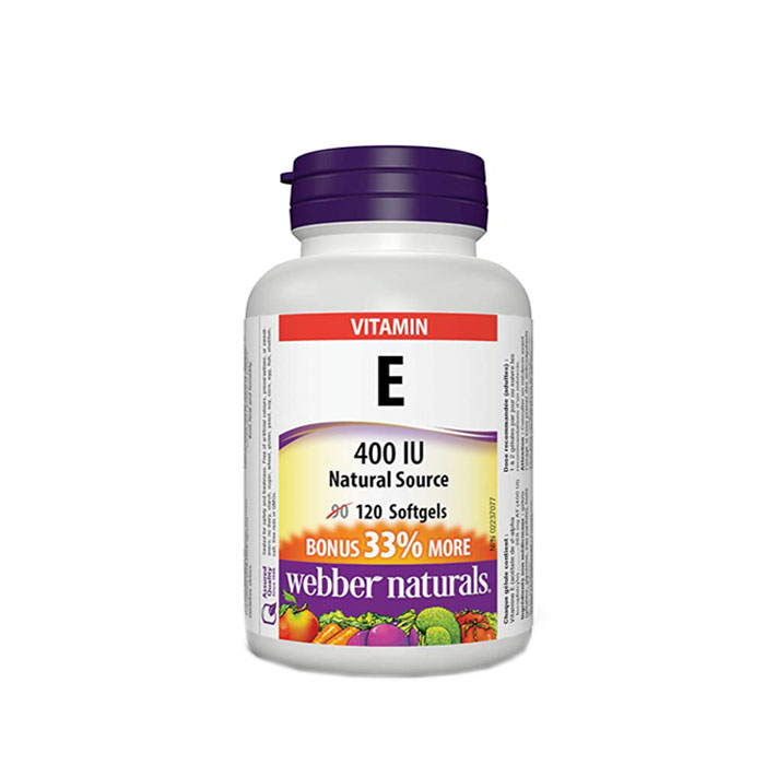ВИТАМИН Е 400 IU капсули 120 броя / WEBBER NATURALS VITAMIN E 400 IU ...