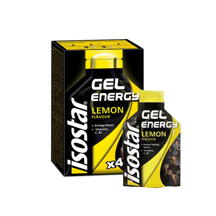 ИЗОСТАР ЕНЕРДЖИ ГЕЛ С ВКУС НА ЛИМОН доза 35 гр. 4 броя / ISOSTAR ENERGY ...