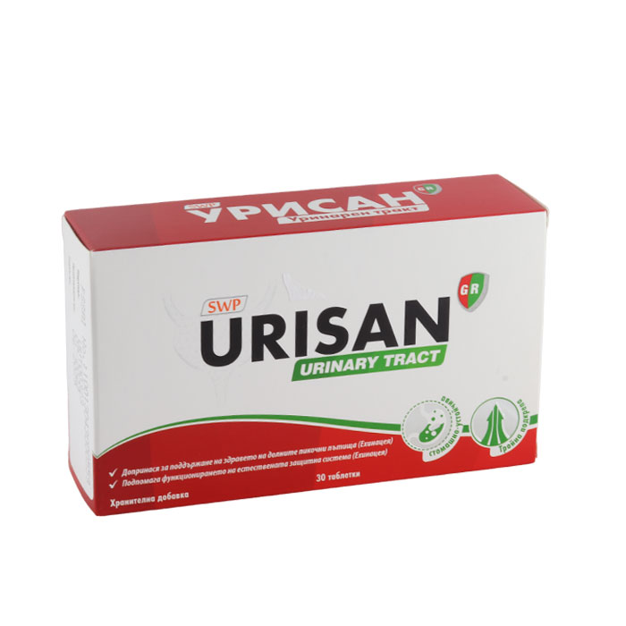 УРИСАН УРИНАРЕН ТРАКТ таблетки 30 броя / SUN WAVE PHARMA URISAN URINARI ...