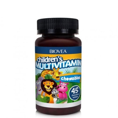 БИОВЕА МУЛТИВИТАМИНИ ЗА ДЕЦА дъвчащи таблетки 45 броя / BIOVEA CHILDREN`S MULTIVITAMIN