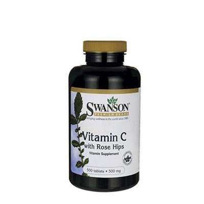 СУОНСЪН ВИТАМИН Ц С ШИПКИ таблетки 500 мг. 500 броя / SWANSON VITAMIN C WITH ROSE HIPS tablets 500 mg. 500