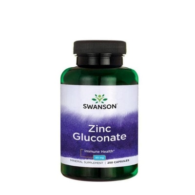 СУОНСЪН ЦИНК (ГЛЮКОНАТ) капсули 50 мг. 250 броя / SWANSON ZINC GLUCONATE