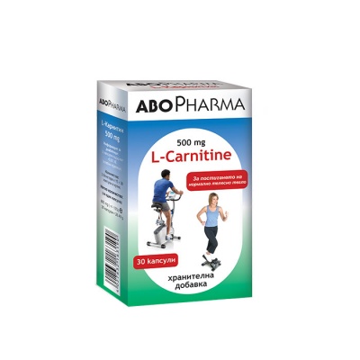 АБОФАРМА L - КАРНИТИН капсули 500 мг. 30 броя / ABOPHARMA L - CARNITINE capsules 500 mg. 30