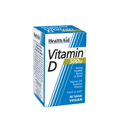 ВИТАМИН D2 таблетки 500 IU 60 броя / HEALTH AID VITAMIN D2 500 IU