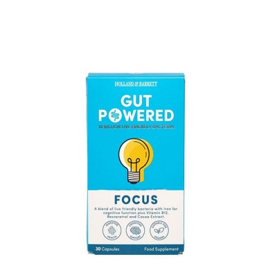 ПРОБИОТИЧЕН КОМПЛЕКС ЗА КОНЦЕНТРАЦИЯ капсули 30 броя / HOLLAND & BARRETT GUT POWERED FOCUS