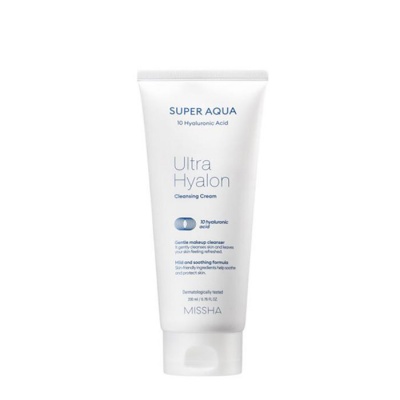 СУПЕР АКВА УЛТРА ХИАЛУРОН ПОЧИСТВАЩ КРЕМ ЗА ЛИЦЕ 200 мл. / MISSHA SUPER AQUA ULTRA HYALON CLEANSING FACE CREAM