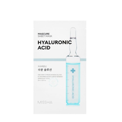 ТЕКСТИЛНА МАСКА ЗА ЛИЦЕ С ХИАЛУРОНОВА КИСЕЛИНА 28 мл. / MISSHA MASCURE HYDRA SOLUTION SHEET MASK HYALURON ACID