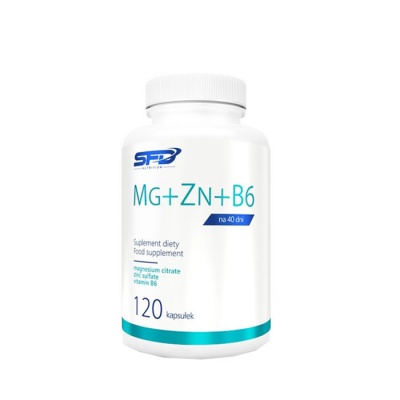 МАГНЕЗИЙ+ЦИНК+B6 СФД НУТРИШЪН капсули 120 броя / SFD NUTRITION MG+ZN+B6
