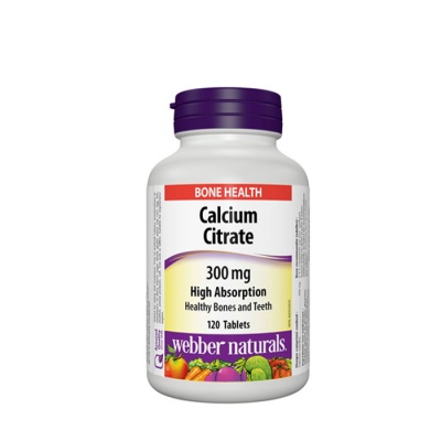 КАЛЦИЙ (ЦИТРАТ) таблетки 300 мг. 120 броя / WEBBER NATURALS CALCIUM CITRATE