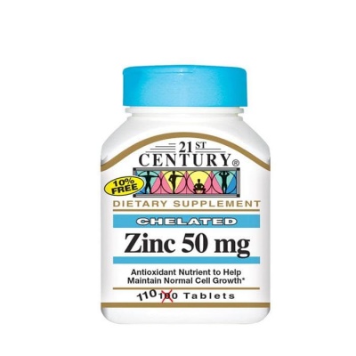 ХЕЛАТИРАН ЦИНК таблетки 50 мг. 110 броя / 21ST CENTURY CHELATED ZINC