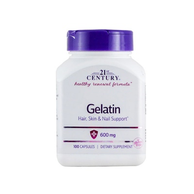 ЖЕЛАТИН капсули 600 мг. 100 броя / 21ST CENTURY GELATIN