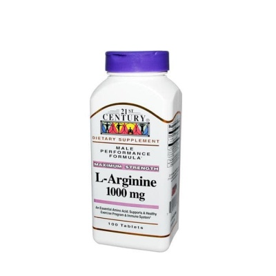 L - АРГИНИН таблетки 1000 мг. 100 броя / 21ST CENTURY L - ARGININE