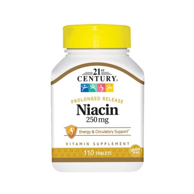 НИАЦИН таблетки 250 мг. 110 броя / 21ST CENTURY NIACIN tabletes 250 mg. 110