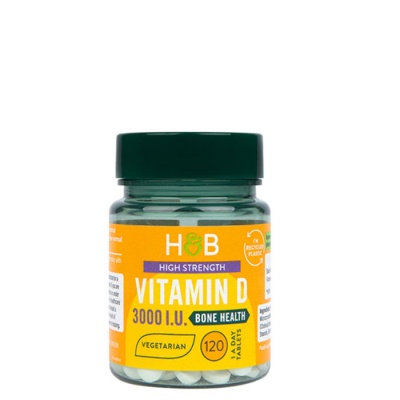 ВИТАМИН D3 таблетки 75 мкг. 3000 IU 120 броя / HOLLAND & BARRETT VITAMIN D3 3000 IU