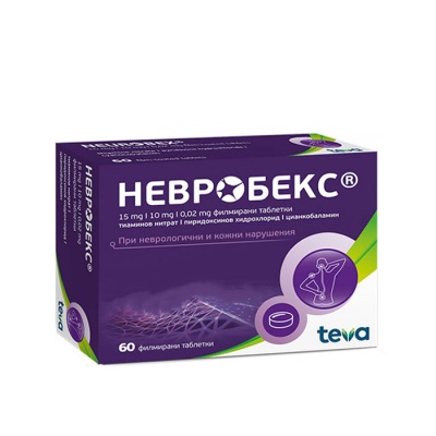 НЕВРОБЕКС таблетки 15 мг. / 10 мг. / 0.02 мг. 60 броя / NEUROBEX