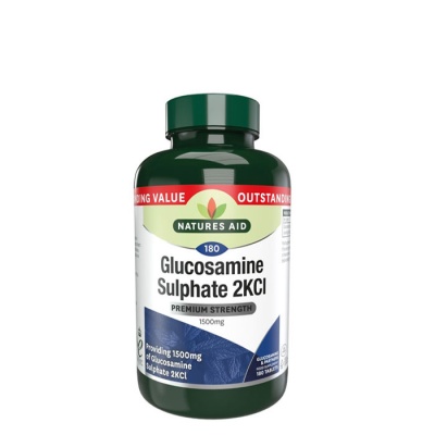 ГЛЮКОЗАМИН СУЛФАТ таблетки 1500 мг. 180 броя / NATURES AID GLUCOSAMINE SULPHATE