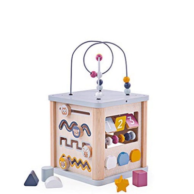 ДЪРВЕН КУБ С АКТИВНОСТИ БИГДЖИГС 32009 / BIGJIGS TOYS WOODEN ACTIVITY CUBE 32009