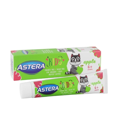 ПАСТА ЗА ЗЪБИ ЗА ДЕЦА АСТЕРА ЯБЪЛКА 6+ 50 мл. / ASTERA KIDS APPLE TOOTHPASTE 