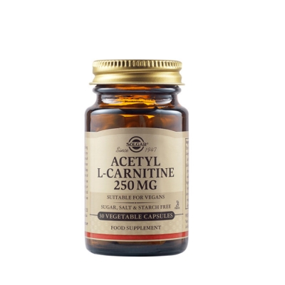 СОЛГАР АЦЕТИЛ L - КАРНИТИН капсули 250 мг. 30 броя / SOLGAR ACETYL L - CARNITINE