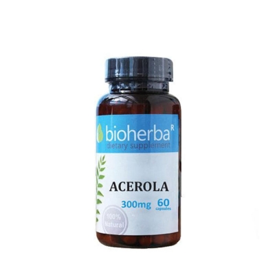 БИОХЕРБА АЦЕРОЛА капсули 300 мг. 60 броя / BIOHERBA ACEROLA 