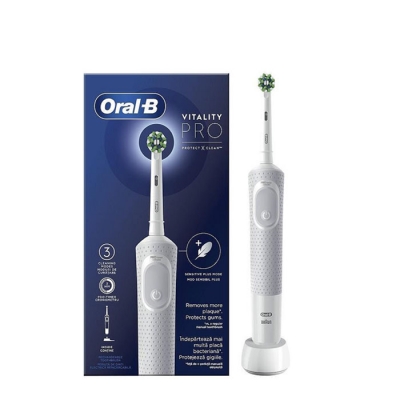 ЕЛЕКТРИЧЕСКА ЧЕТКА ЗА ЗЪБИ ОРАЛ - Б D103 БЯЛА / BRAUN ORAL B ELECTRIC TOOTHBRUSH D103 WHITE