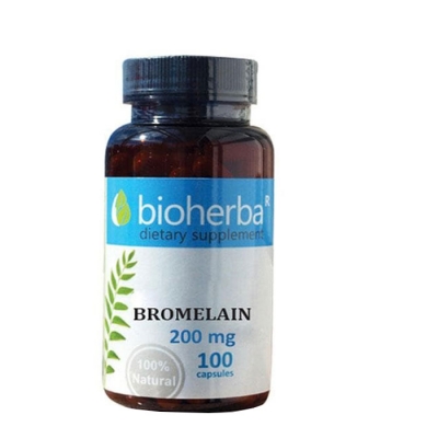 БИОХЕРБА БРОМЕЛАИН капсули 200 мг. 100 броя / BIOHERBA BROMELAIN