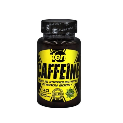 ТЕН КОФЕИН капсули 100 мг. 40 броя / CVETITA TEN CAFFEINE 