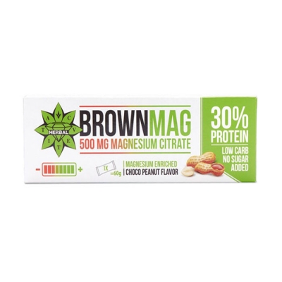 БРАУНМАГ ПРОТЕИНОВ БАР С ФЪСТЪЦИ 60 гр.  / CVETITA BROWNMAG PROTEIN BAR WITH CHOCO PEANUT FLAVOR 