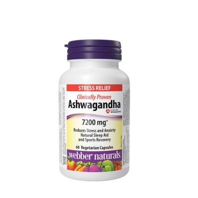 АШВАГАНДА капсули 7200 мг. 60 броя / WEBBER NATURALS ASHWAGANDHA