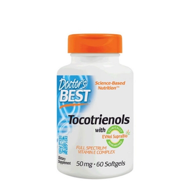 ДОКТОР'С БЕСТ ТОКОТРИЕНОЛИ С ТОКОМИН капсули 50 мг. 60 броя / DOCTOR'S BEST TOCOTRIENOLS(VITAMIN E COMPLEX)